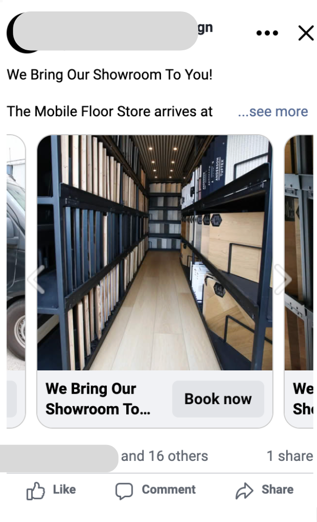 MFLOOR - Nano Website Meta Ads Industry Example