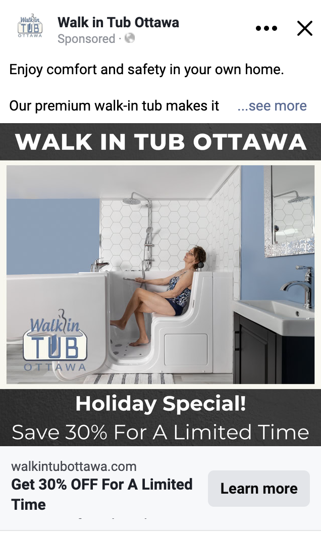Walkin tub